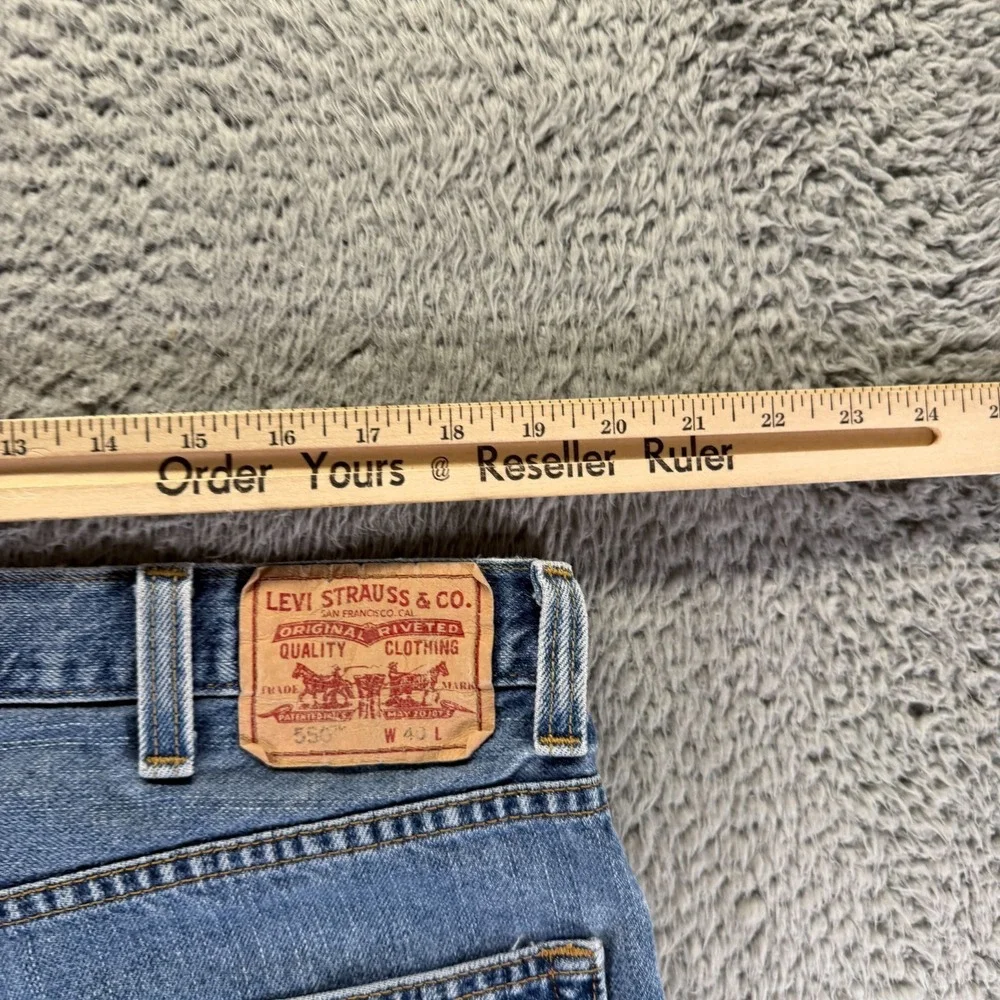 Vintage Levi's 550‎ Shorts Mens 40 Blue Cotton Denim Bermuda Relaxed Workwear